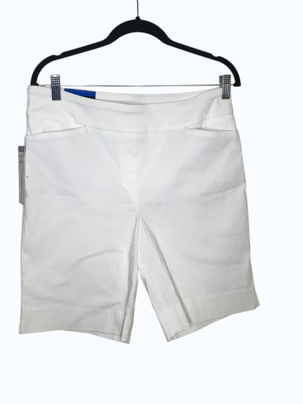 Hilary Radley White Bermuda Shorts Size 10 NWT Structured Summer Minimalist